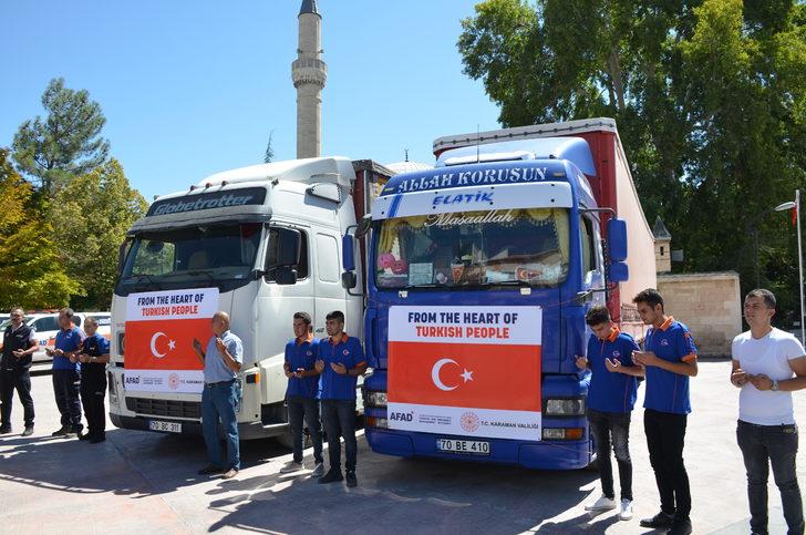 Karaman'dan Pakistan'daki sel bölgesine 2 yardım tırı gönderildi G2