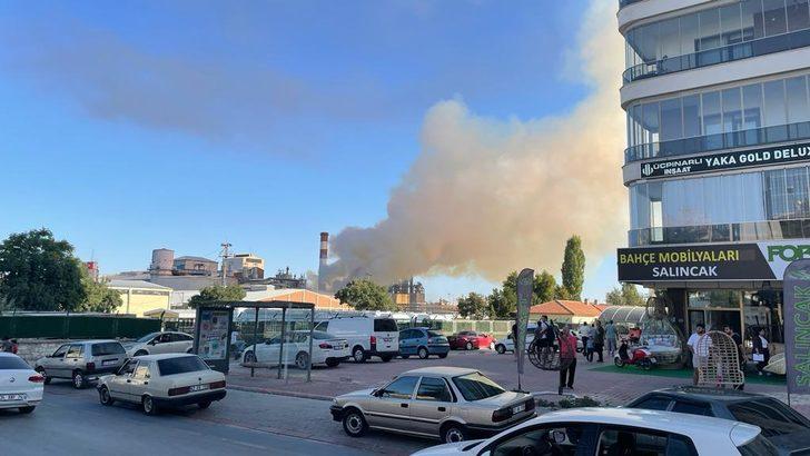 GÜNCELLEME - Konya'da şeker fabrikasında çıkan yangın söndürüldü G3