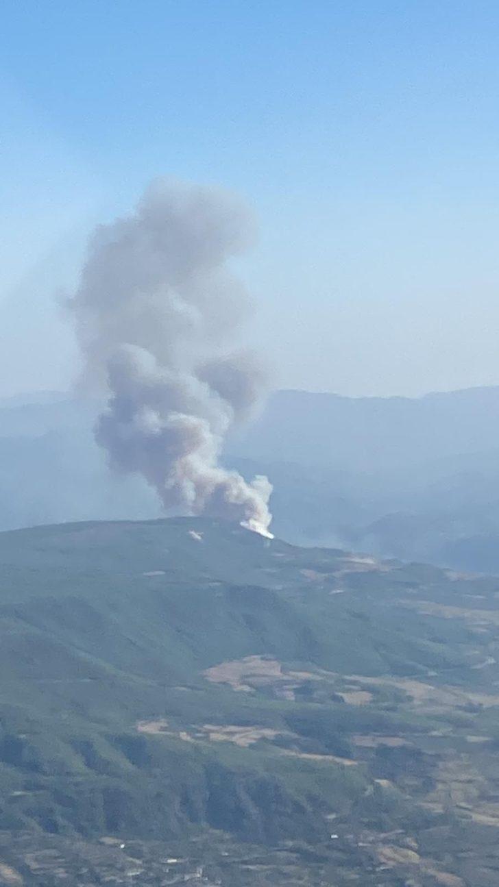 Denizli'de orman yangınının söndürüldüğü bölgeye yakın konumda yeni bir yangın başladı G1
