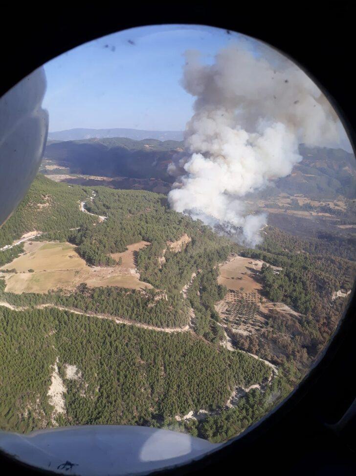 Denizli'de orman yangınının söndürüldüğü bölgeye yakın konumda yeni bir yangın başladı G3