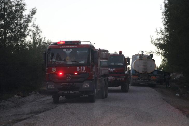 GÜNCELLEME - Denizli'de orman yangınının söndürüldüğü bölgeye yakın konumda çıkan yangın kontrol altına alındı G1