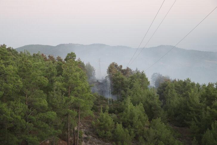 GÜNCELLEME - Denizli'de orman yangınının söndürüldüğü bölgeye yakın konumda çıkan yangın kontrol altına alındı G5