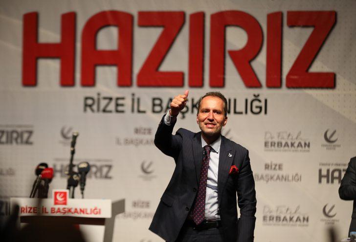 Yeniden Refah Partisi Genel Başkanı Erbakan, Rize'de partisinin il kongresine katıldı: G3