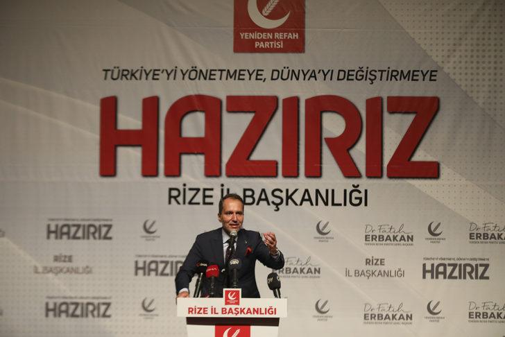 Yeniden Refah Partisi Genel Başkanı Erbakan, Rize'de partisinin il kongresine katıldı: G5