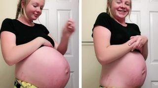 TikTok'ta hamile karnının şişkinliğini indiren kadın izleyenleri şaşırtıyor! Büyük tepkilere neden oldu