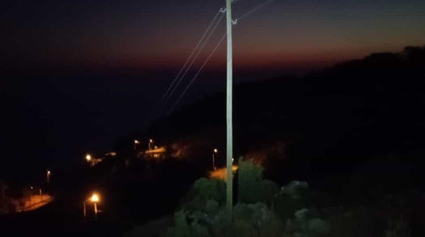 Fethiye'de elektrik direğinde mahsur kalan kedi kurtarıldı