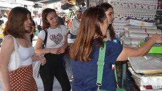 Bulgarlar bu kez okul alışverişi için geldiler! Edirne'de yine aynı görüntü