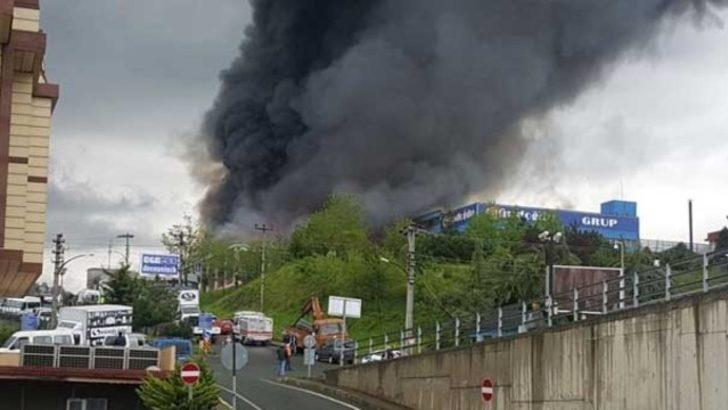 Trabzon'da sanayi sitesinde yangın