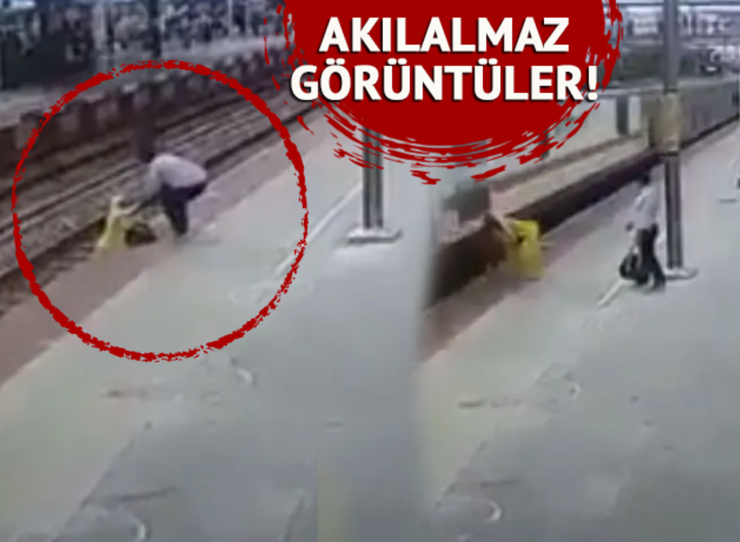 &Ouml;l&uuml;mle kovalamaca oynadı! Tren raylarından karşıya ge&ccedil;ti, yetmedi geriye d&ouml;n&uuml;p su şişesini almak istedi
