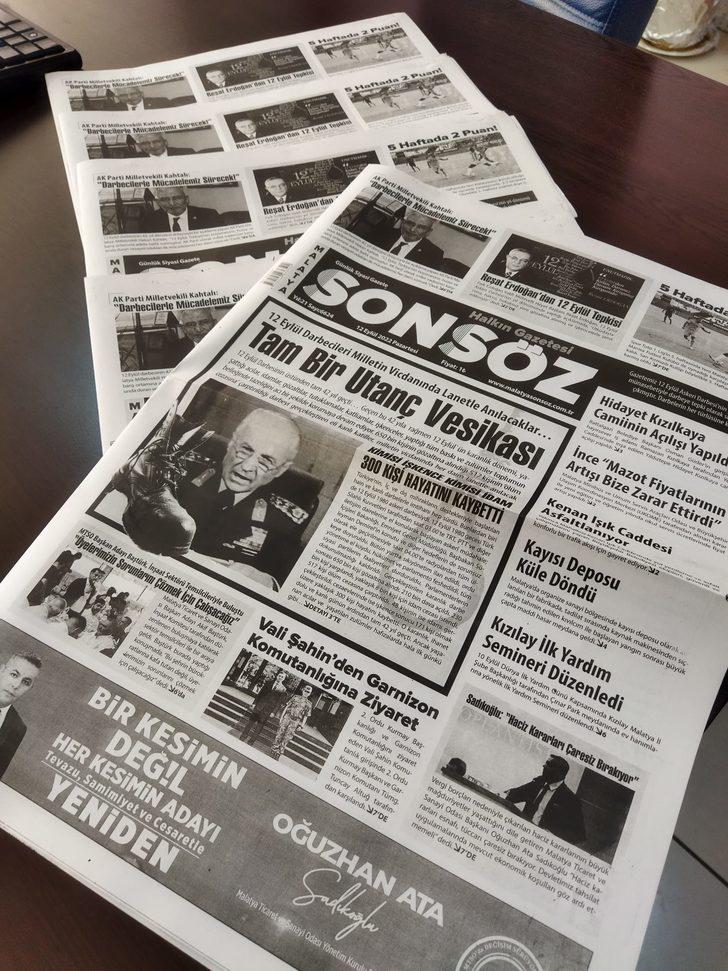 Malatya'nın ilk renkli gazetesi, 22 yıldır 12 Eylül'de siyah-beyaz basılıyor