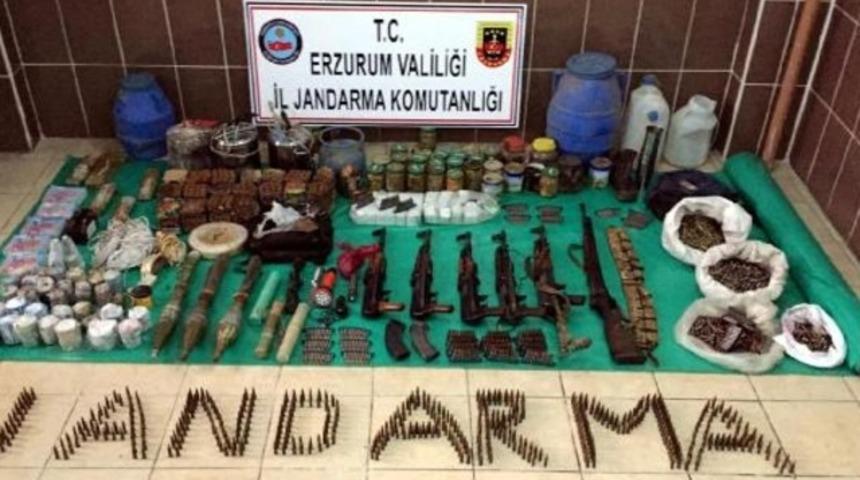 Erzurum'da PKK sığınaklarında çok sayıda mühimmat ele geçirildi