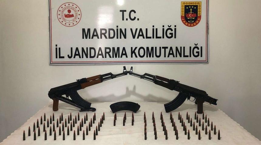 Mardin'de durdurulan araçta 2 uzun namlulu silah ve mühimmat ele geçirildi