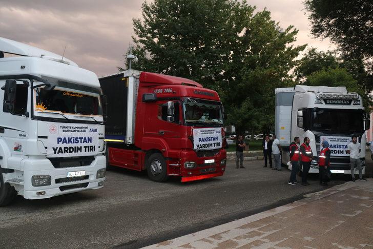 Erzincan'dan Pakistan'daki sel bölgesine 4 yardım tırı gönderildi G2