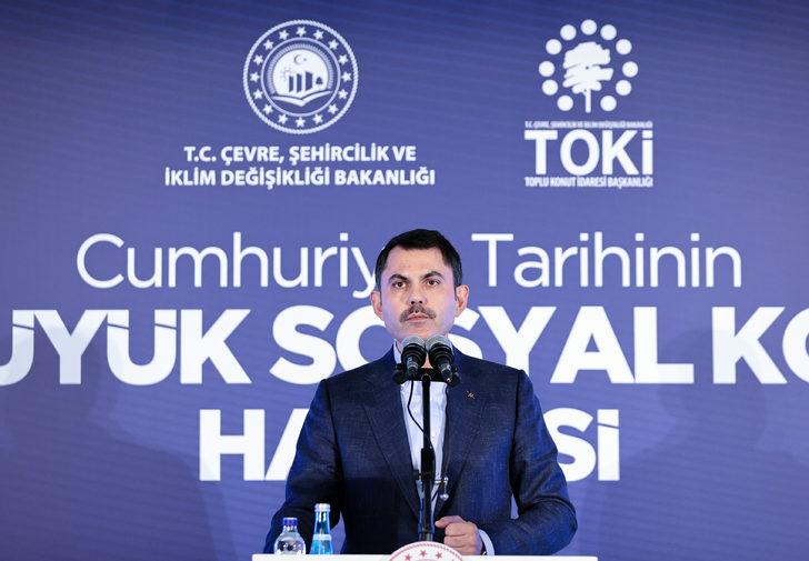 Bakan Murat Kurum, sosyal konut projesinin basın tanıtımında konuştu: (2) G1