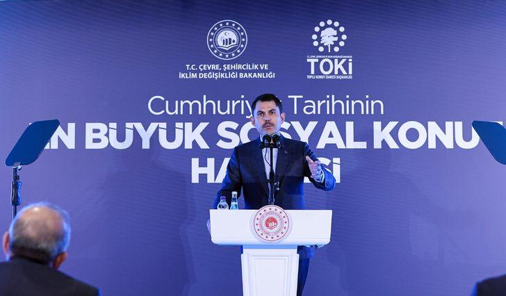 Bakan Murat Kurum, sosyal konut projesinin basın tanıtımında konuştu: (2) G2