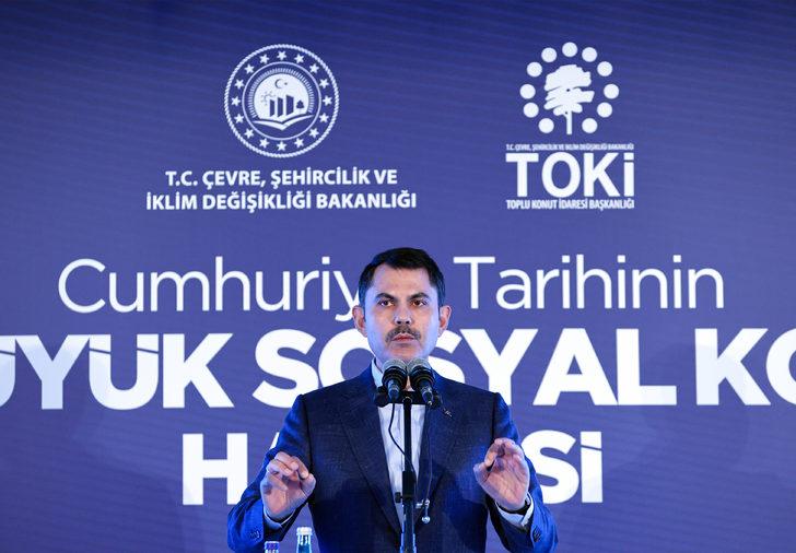 Bakan Murat Kurum, sosyal konut projesinin basın tanıtımında konuştu: (2) G3