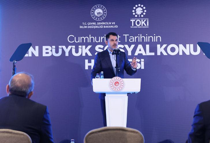 Bakan Murat Kurum, sosyal konut projesinin basın tanıtımında konuştu: (2) G4