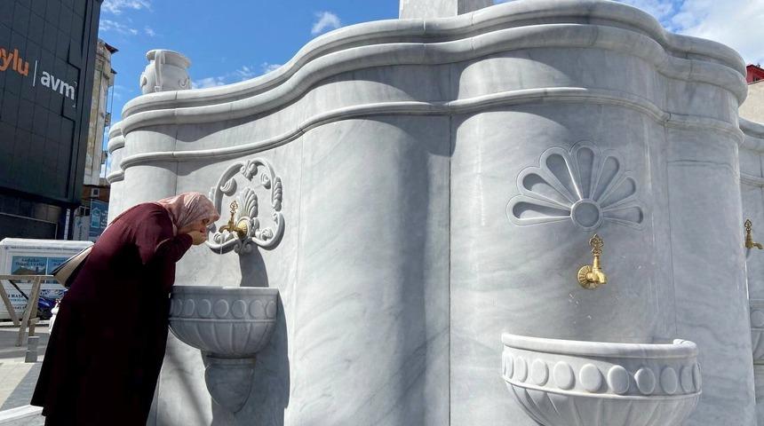 Samsun'da Sultan 2. Abdülhamid'in yaptırdığı çeşme yeniden inşa edildi