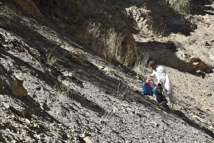 Hakkarili arıcının dağlardan güçlükle topladığı kaya balı ilgi görüyor G1