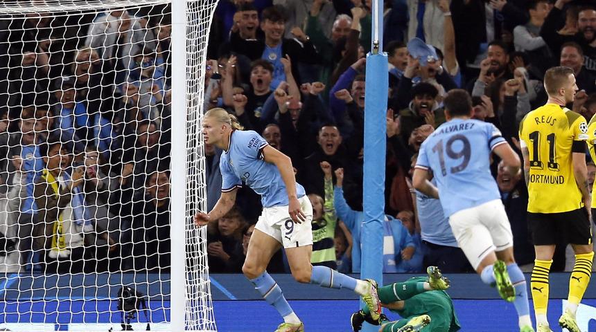 Haaland, Manchester City'ye can verip eski takımını yıktı!