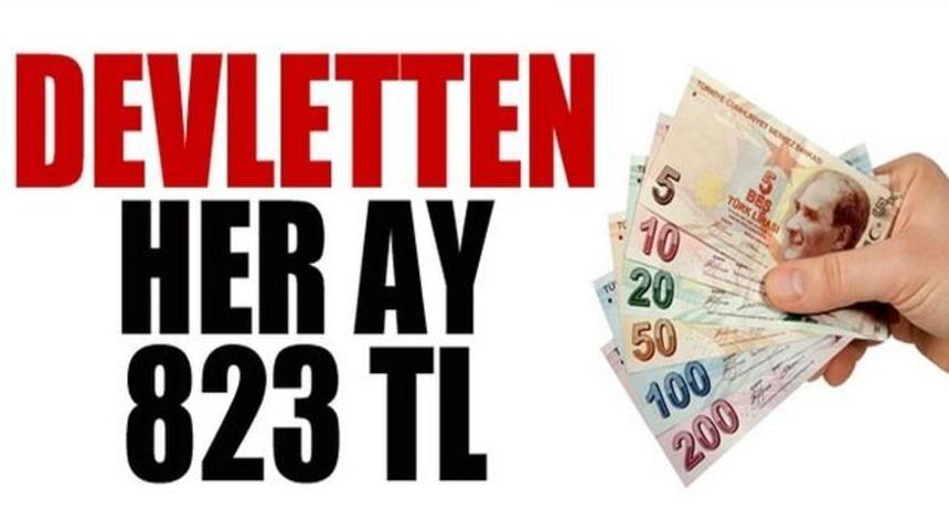 Devletten Her Ay 823 Tl Kimler Alacak?