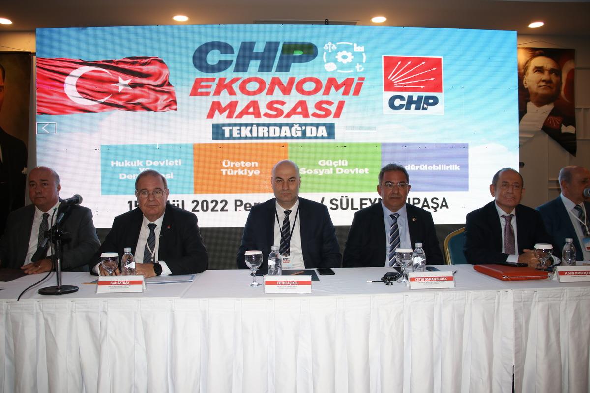 CHP Ekonomi Masası heyeti, Tekirdağ'da iş d&uuml;nyası temsilcileriyle buluştu