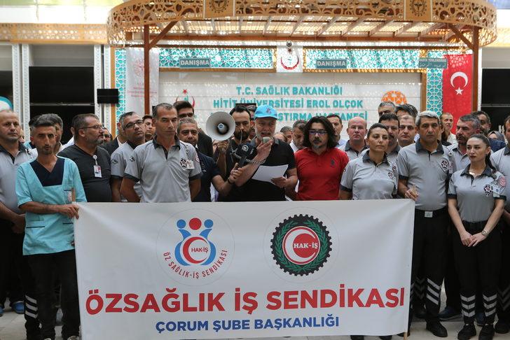 Çorum'da sendikalardan güvenlik görevlisinin hastanede öldürülmesine tepki G3