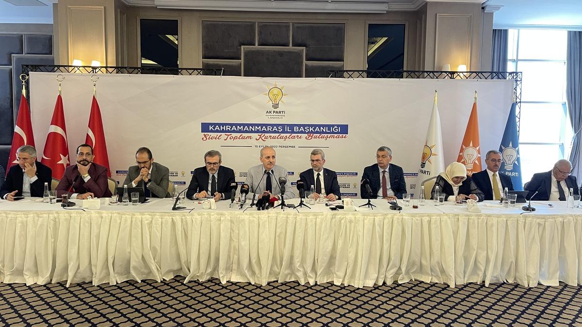 AK Parti'li Kurtulmuş, Kahramanmaraş'ta sivil toplum kuruluşları buluşmasında konuştu:
