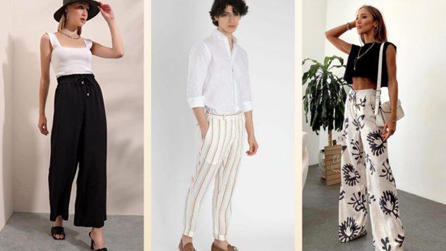 Rahatlığı ve şıklığıyla sizi etkileyecek üzerinizden çıkarmak istemeyeceğiniz keten pantolon çeşitleri