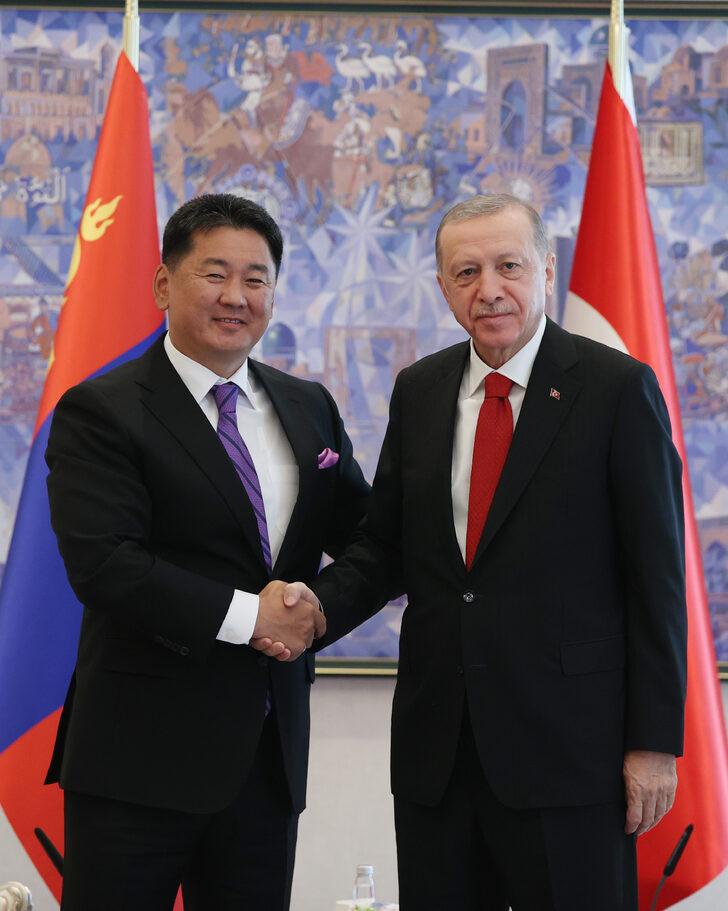 Cumhurbaşkanı Erdoğan, Moğolistan Cumhurbaşkanı Khurelsukh ile bir araya geldi G2