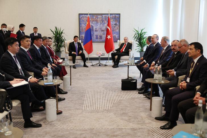 Cumhurbaşkanı Erdoğan, Moğolistan Cumhurbaşkanı Khurelsukh ile bir araya geldi G5