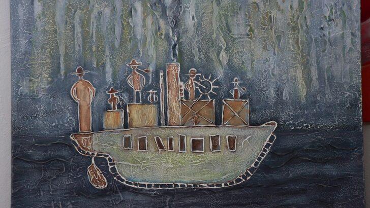 Antalya'da emekli öğretmen tarihi kaya resimlerini özgün yorumla tuvale aktarıyor G5