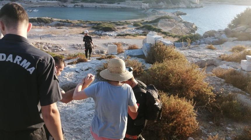 Tarihi Karia yolunda mahsur kalan 2 İngiliz vatandaşı kurtarıldı