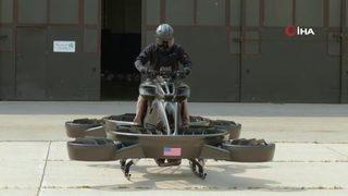 40 dakika uçabiliyor! Hoverbike ile test sürüşüne çıkan fuar başkanı: Küçük bir çocuk gibi hissettim