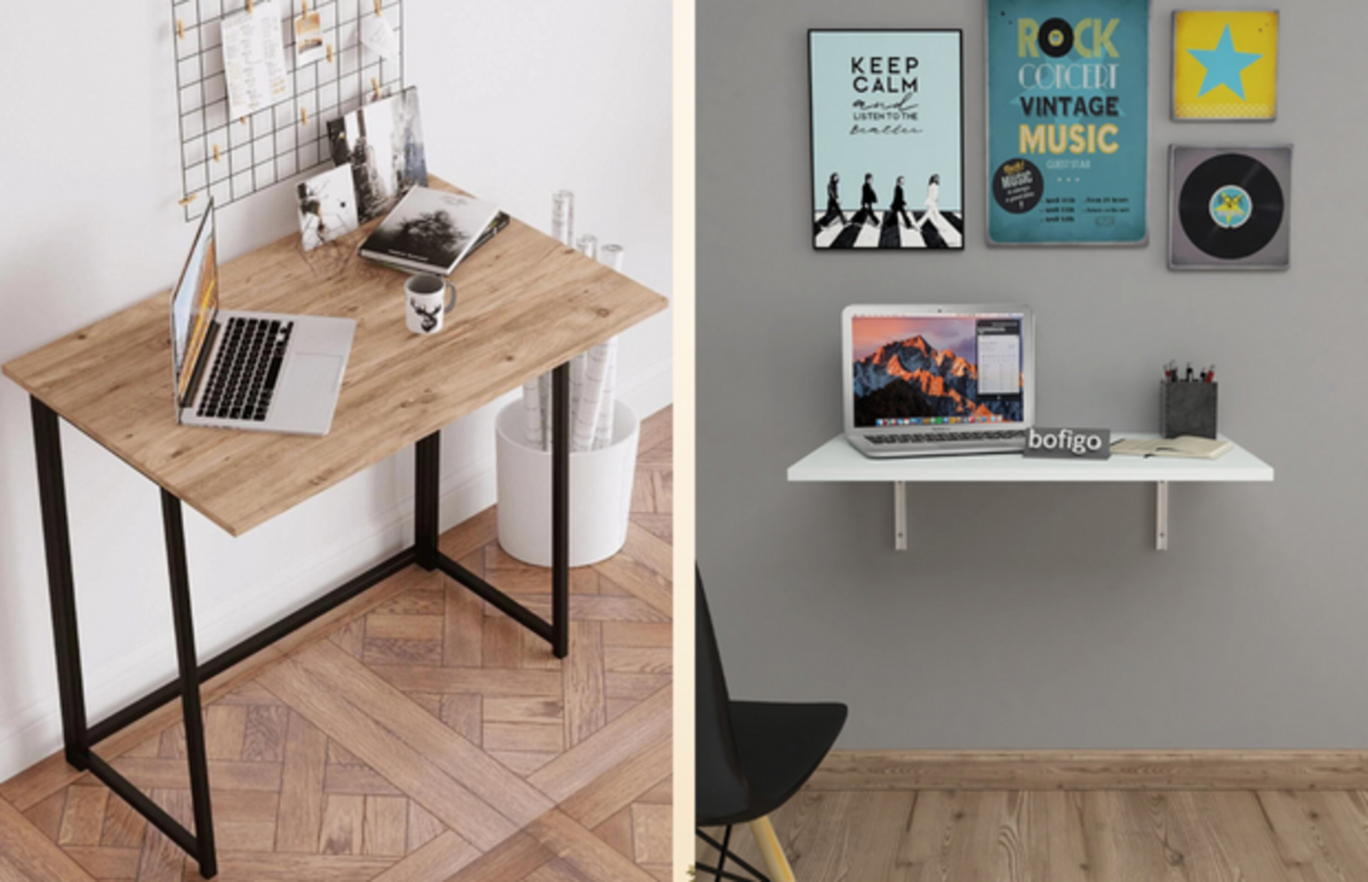 Yerden tasarruf etmeyi sağlayacak açılır kapanır çalışma masaları