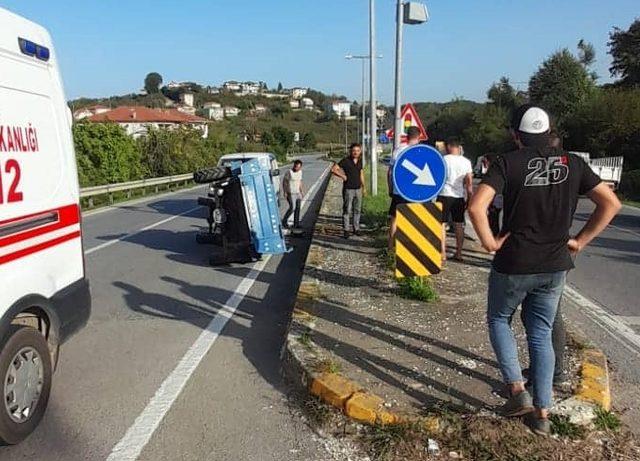 Düzce'de tarım aracının altında kalan kişi ağır yaralandı