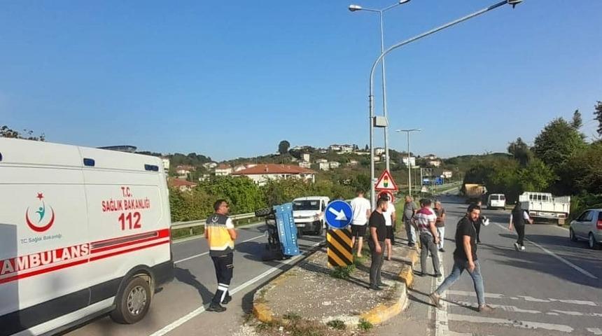 Düzce'de tarım aracının altında kalan kişi ağır yaralandı