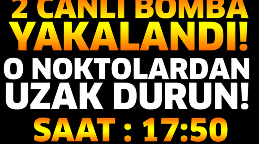 SON DAKİKA O İlimizde 2 Canlı Bomba Yakalandı Emniyet Alarmda