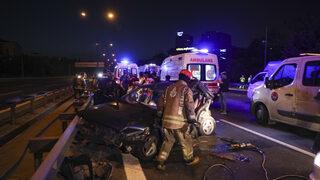 TEM Otoyolu'nda meydana gelen trafik kazasında 4 kişi yaralandı