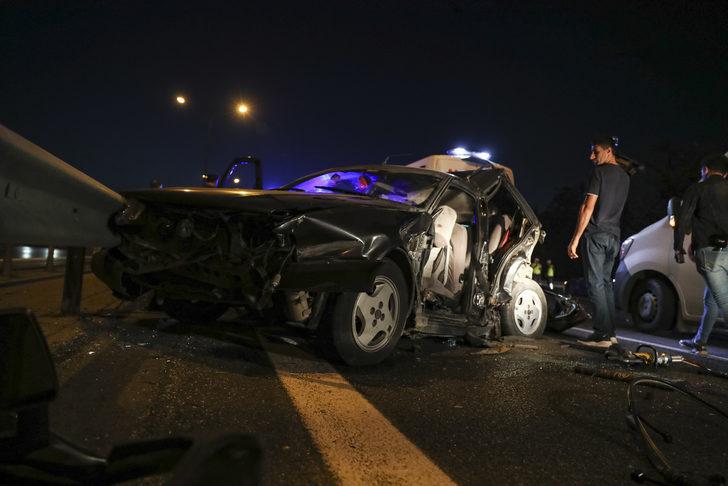 TEM Otoyolu'nda meydana gelen trafik kazasında 4 kişi yaralandı G3