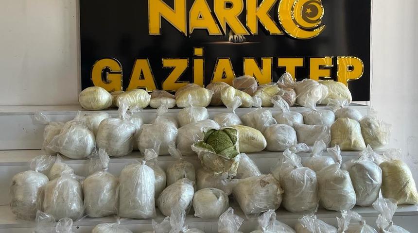 Gaziantep'te 128 kilo 900 gram esrar ele geçirildi