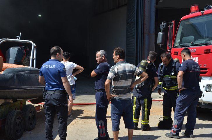 Antalya'da depoda çıkan yangında bir kişi yaralandı G3