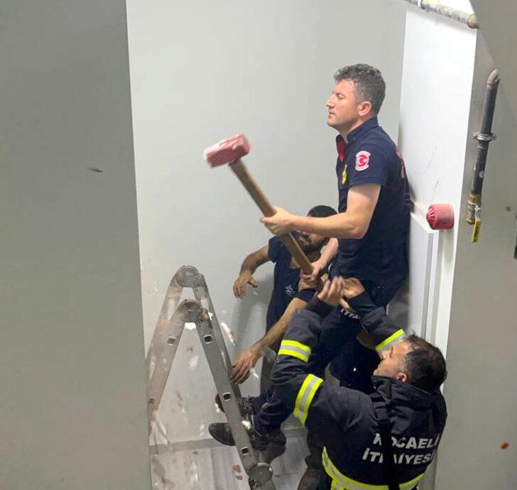 Kocaeli'de asansörde mahsur kalan 9 kişi kurtarıldı G2