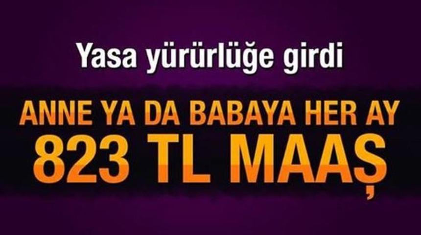 Yasa Y&uuml;r&uuml;rl&uuml;ğe Girdi Anne Ve Babaya Her Ay 823 TL Maaş peki Nasıl Alıcaklar?
