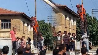 Damadı canın bezdirdiler! Önce şalvar giydirip vince astılar sonra da...