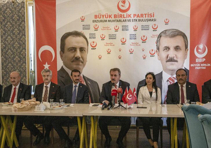 BBP Genel Başkanı Mustafa Destici, Erzurum'da konuştu: G1