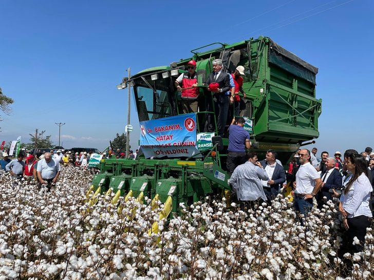 Tarım ve Orman Bakanı Vahit Kirişci, Hatay'da pamuk hasat etti: G3