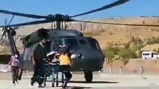 Tunceli'de trafik kazasında yaralanan kişi helikopterle hastaneye kaldırıldı
