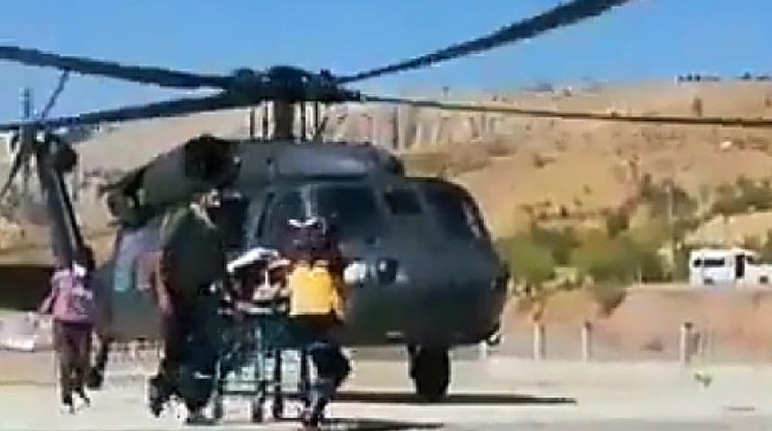Tunceli'de trafik kazasında yaralanan kişi helikopterle hastaneye kaldırıldı