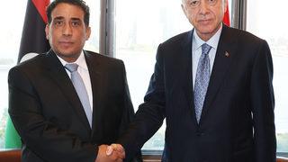 Cumhurbaşkanı Erdoğan, Libya Başkanlık Konseyi Başkanı Menfi'yi kabul etti